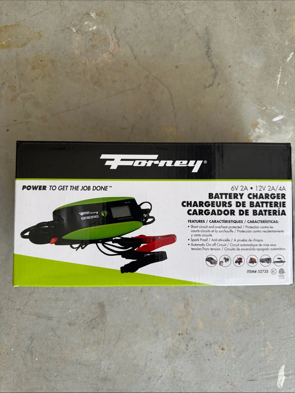 Green and Black 6V/12V Battery Charger - Smart Charging